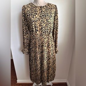 J.Crew Animal Print Button-Front Dress